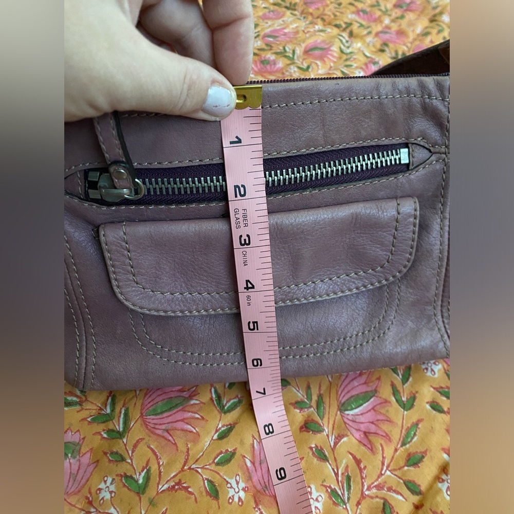 Fossil Vintage Purple Leather Shoulder Bag Handbag Women Purse - Picture 10 of 16